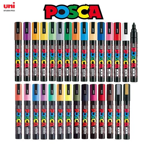 Japan Uni Posca Paint Marker Pen Set PC 1M PC 3M PC 5M PC 8K PC