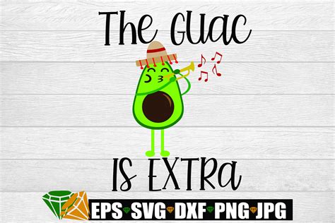 The Guac Is Extra Funny Avocado Kawaii Avocado Cute Etsy