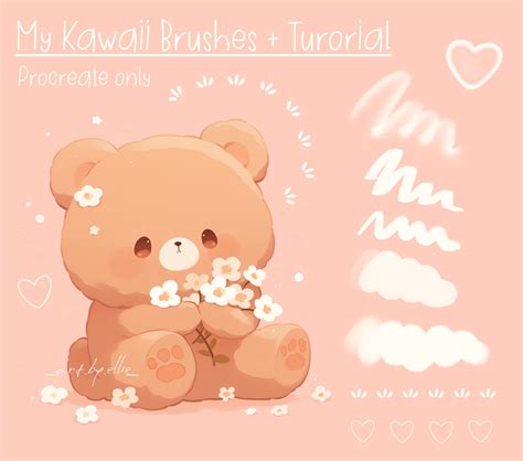 61 Procreate Kawaii Brushes Procreate Rendering And Lineart Brushset