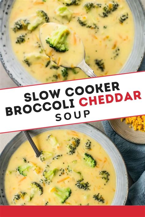 Slow Cooker Broccoli Cheddar Soup Recipe In 2024 Slow Cooker