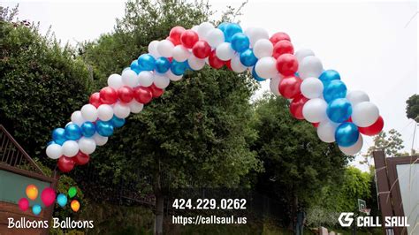 18 Ft Balloons Arch Red Blue And White Youtube