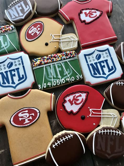 Football Nfl Decorated Cookies Football Sugar Cookies Football Sugar Cookies Royal Icing