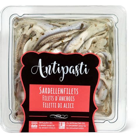 Antipasti Filets d anchois marinés Migros