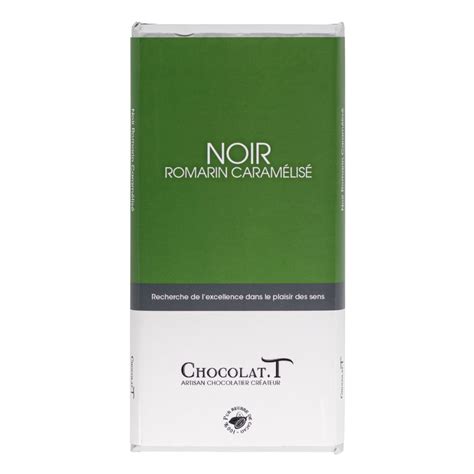 Tablette chocolat noir romarin caramélisé Chocolat T