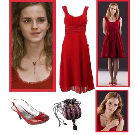 Love Hermione S Red Dress Hermione Dress Hermione Granger Outfits Harry Potter Hermione