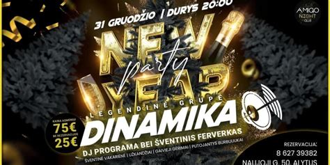 Naujieji Metai Su Legendine Grupe Dinamika Amigo Klube Tickets