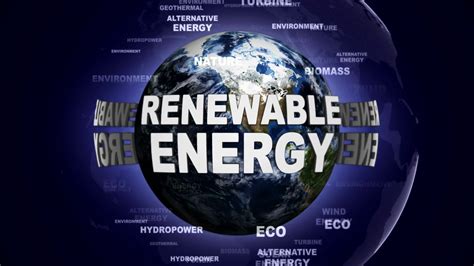 Renewable Energy Text Animation Earth Stock Motion Graphics Sbv