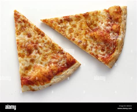 Two Slices Of Cheese Pizza Stock Photo Alamy