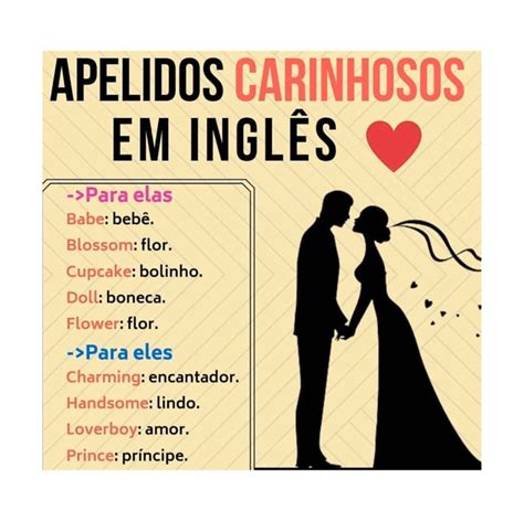 Apelidos Carinhosos English Phrases English Words English