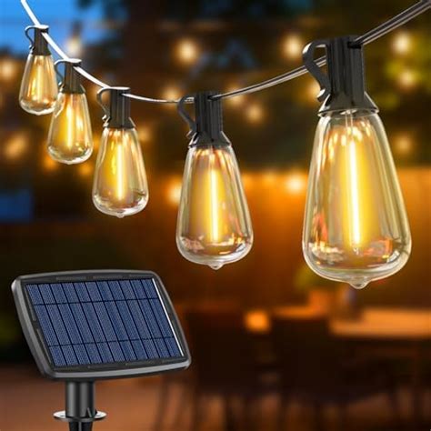 Fgryb Solar String Festoon Lights Outdoor Ft Garden Lights Solar