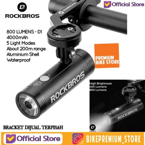 Promo Rockbros D Lampu Sepeda Depan Lumens Headlight Light