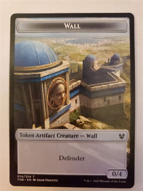 MTG Magic The Gathering Card WALL Token Artifact Creature Wall 2020 EBay