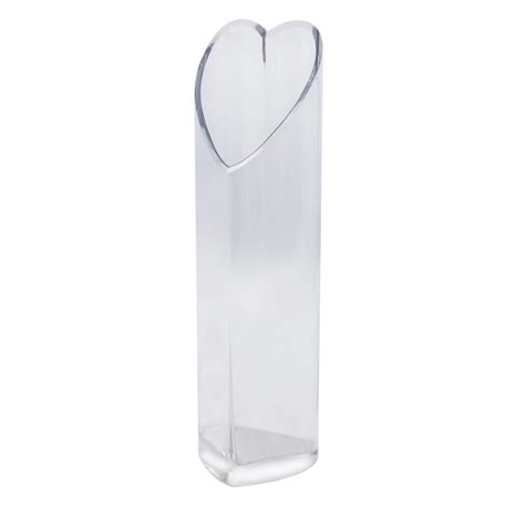 Clear Heart Vase 115h Packed 12 Per Case