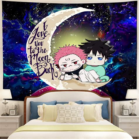 Jujutsu Kaisen Gojo Sukuna Love You To The Moon Galaxy Tapestry Room