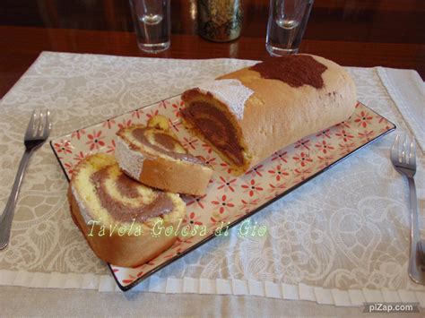 Rotolo Biscotto Con Crema Al Mascarpone E Cioccolato Tavola Golosa Di Gio