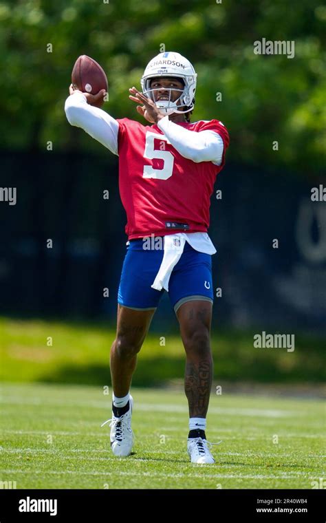 Indianapolis Colts Quarterback Anthony Richardson Throws During