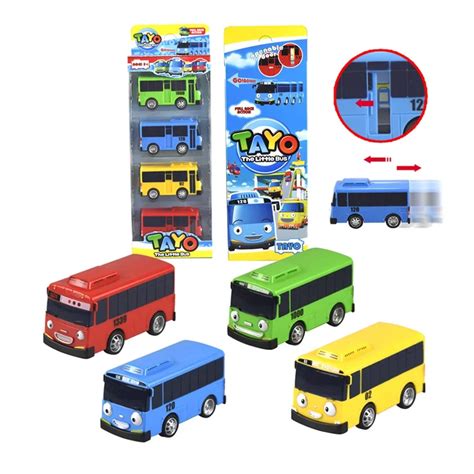 Aliexpress.com : Buy 4Pcs/Set Oyuncak Tayo Scale Model Car Tayo ...