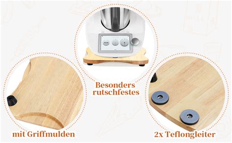 Amazon de Gleitbrett für Thermomix TM6 TM5 Gleitbrett aus Holz