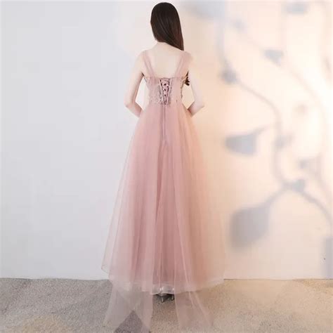 Chic Beautiful Nude Prom Dresses A Line Princess Lace