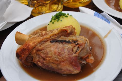 Pork knuckle - Schweinshaxe. Oktoberfest. Munich. Germany