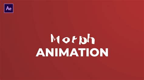 After Effects Tutorial Morph Text Animation Shape Morphing Animation