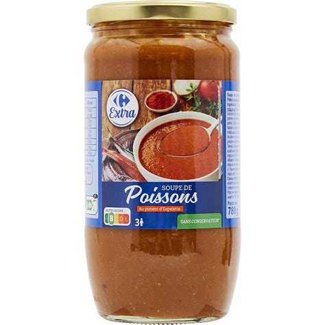 Soupe Poissons Piment D Espelette Carrefour Extra Le Bocal De G