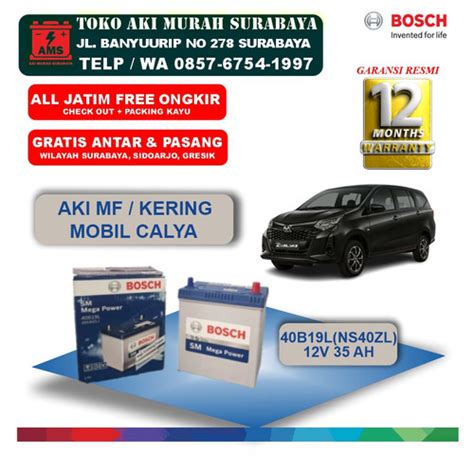 Jual AKI MOBIL CALYA SIGRA AGYA AYLA JAZZ FREED BRIO BOSCH MF