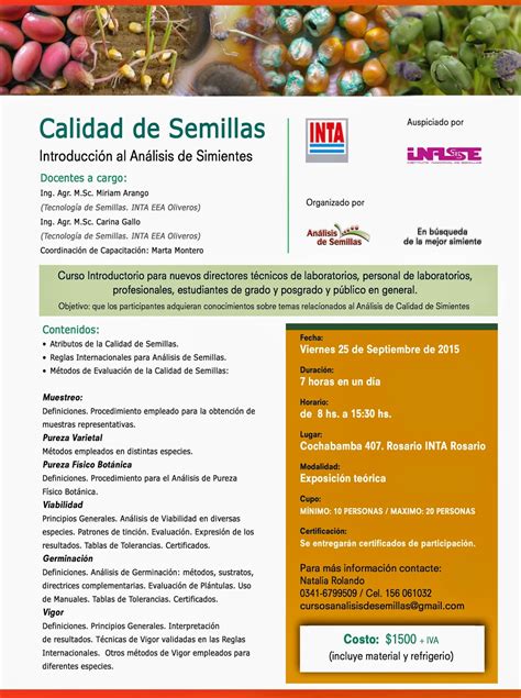 Análisis de Semillas Cursos