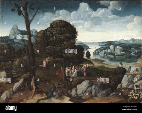 Joachim Patinier paysage avec Saint Jean Baptiste prêchant