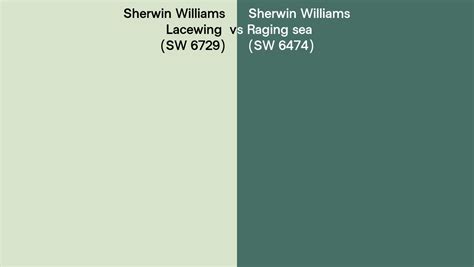 Sherwin Williams Lacewing Vs Raging Sea Side By Side Comparison