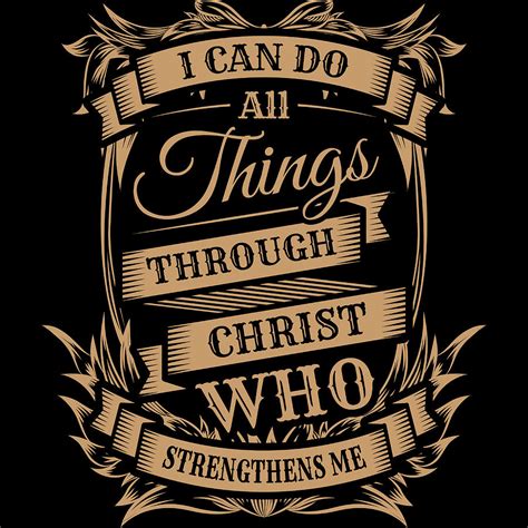 I Can Do All Things Through Christ Who Strengthens Me Tshirt Design Jesus Church Amen Peaceful