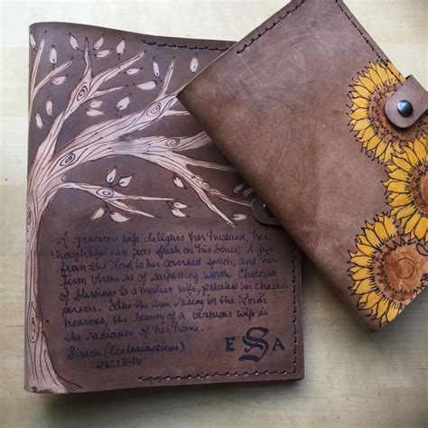 Custom Engraved Bible Cover Leather With Tree and - Etsy | Third ...