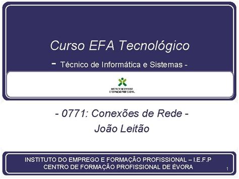 Curso Efa Tecnolgico Tcnico De Informtica E Sistemas