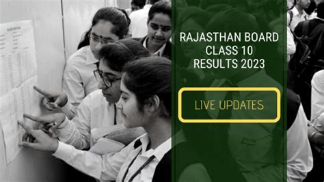 Rbse 10th Result 2023 Live Updates Bser 10th Result 2023 Coming