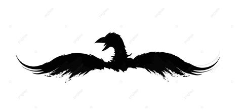 Black Big Eagle Crow Illustration Isolated Vector Crow Illustration