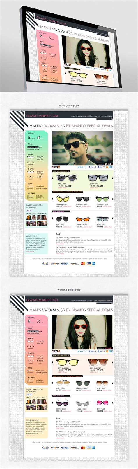 Glasses Market on Behance