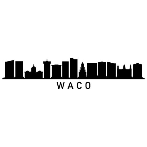 Waco skyline illustrated on white background 42338673 Vector Art at ...