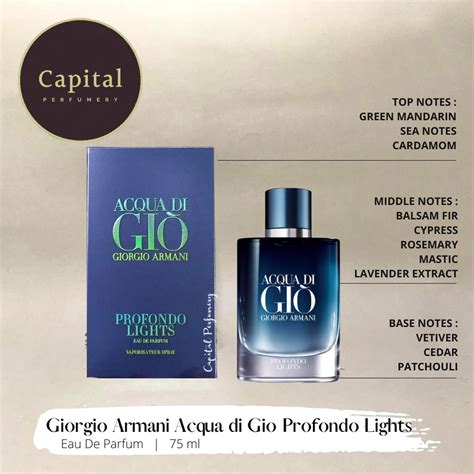 Jual Parfum Ga Acqua Di Gio Profondo Lights For Men Edp 75 Ml Shopee