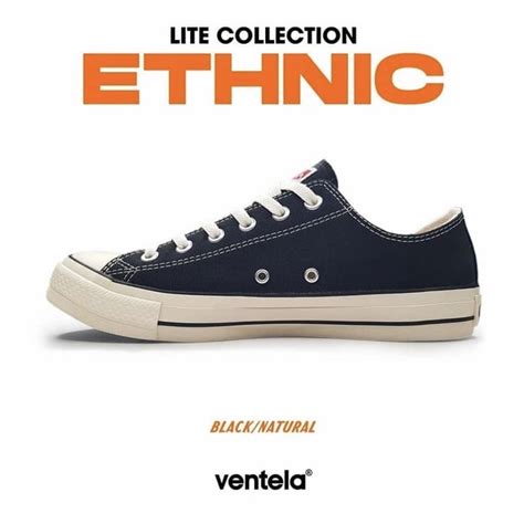 Jual VENTELA ETHNIC LOW BLACK NATURAL ORIGINAL BISA COD Indonesia