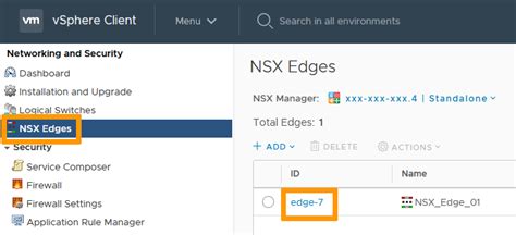 NSX V Edge Firewall Configuration OVHcloud