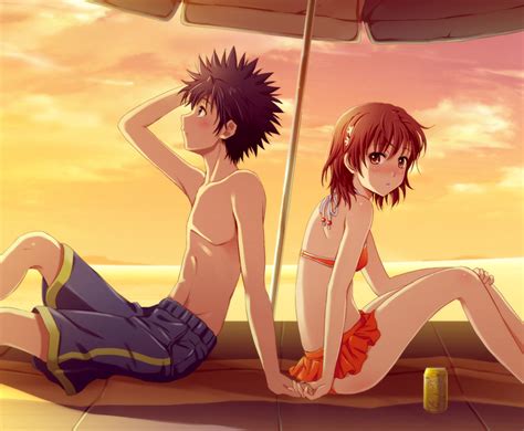 Misaka Mikoto And Kamijou Touma Toaru Majutsu No Index And More