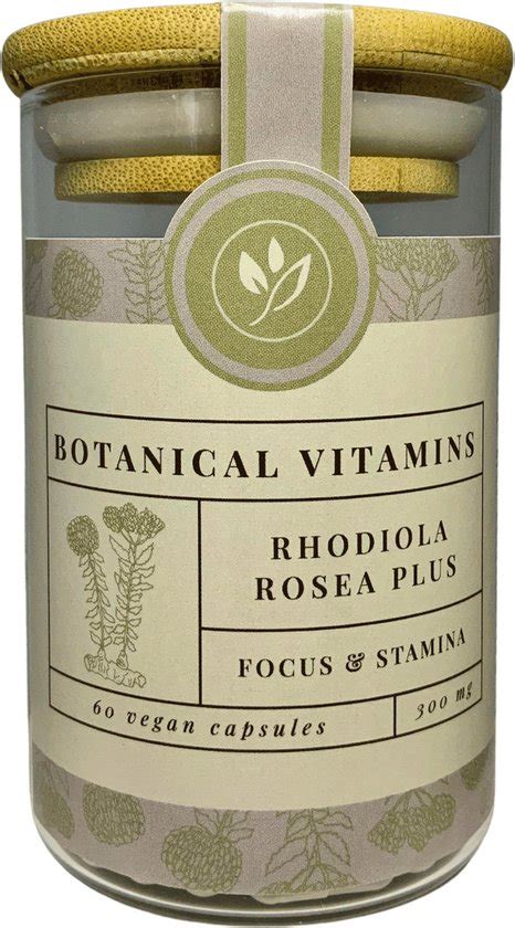 Rhodiola Rosea Plus 60 Capsules 300 Mg Hoog Gestandaardiseerd