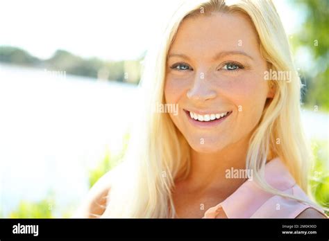 Beautiful Blonde Woman Outside Hi Res Stock Photography And Images Alamy
