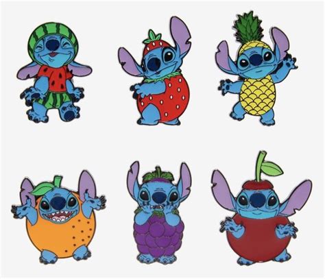 Fruit Stitch Blind Box Pin Set At Hot Topic Disney Pins Blog