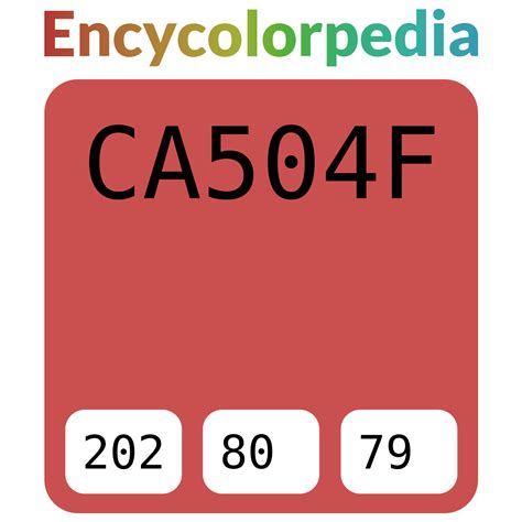 #ca504f Hex Color Code, RGB and Paints