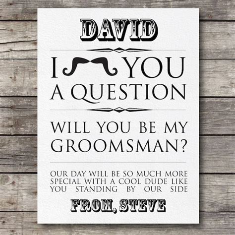 Items Similar To Will You Be My Groomsman Card Customizable Digital Ready To Print On Etsy