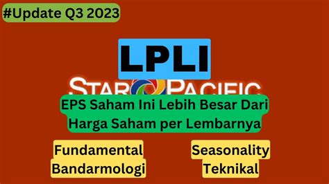 Analisa Saham LPLI Q3 2023 YouTube