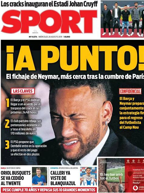 Sport España Miércoles 28 De Agosto De 2019 Infobae