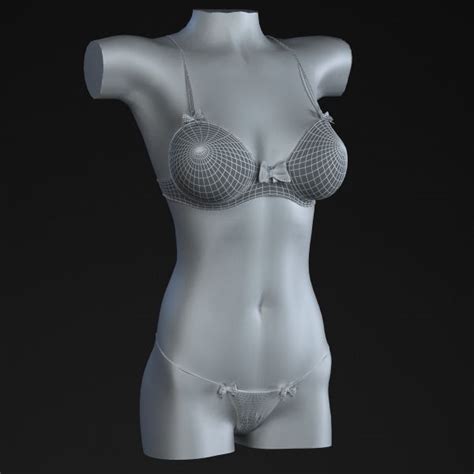 Bikini Modelo D Obj Fbx Max Free D