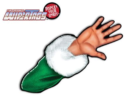 Jolly Happy Elf Waving Wipertag With Decal Sticker Attach To Rear